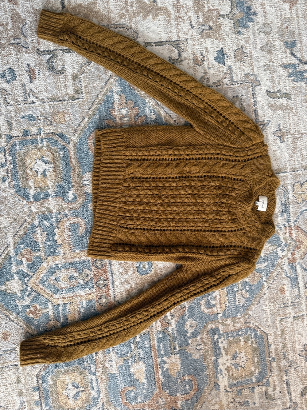Wilfred Olive Cable-Knit Crewneck Sweater